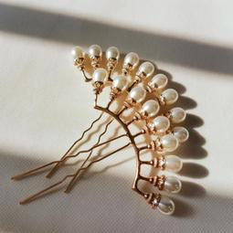 漢服髮飾全套珍珠花流蘇步搖盤頭冠簪釵對邊夾配耳環宮廷復古裝風 歷史價格詳細信息