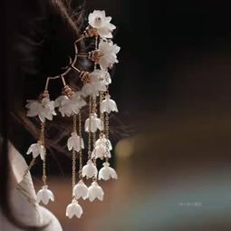 古風鈴蘭花流蘇發簪 女后腦勺盤發 釵子 2023年新款簪子 新中式頭飾夏 歷史價格詳細信息