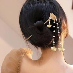 怡娜兒 原創怡娜兒新品古風漢九尾狐扇子髮簪超仙中國風挽發盤髮釵步搖頭飾簪子潮髮飾  露天市集 歷史價格詳細信息