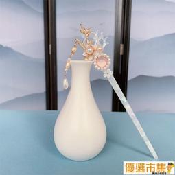 髮簪 步搖 簪子  古風發簪漢頭飾苗銀瑪瑙花朵琉璃流蘇發釵古裝旗袍民族風簪子 歷史價格詳細信息