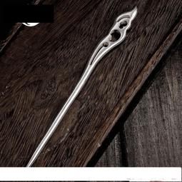 盤發銀簪子純銀999髮簪古代古風髮飾一字素簪步搖漢服女十二花神 歷史價格詳細信息