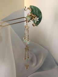 髮簪 簪子 玉簪 金克斯S925純銀景泰藍發飾仿古工藝女款時尚銀燒藍牡盤發銀發簪 歷史價格詳細信息