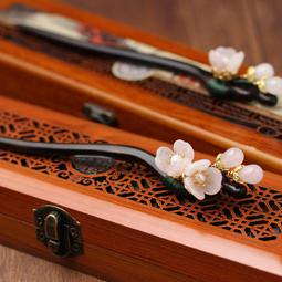 【好康】古風發簪簡約日常女國風盤髮步搖頭飾木質釵子旗袍高級感簪子 歷史價格詳細信息