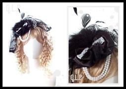 ＊mini &amp; PUNK LOLO＊GLP歐式女王羽毛網紗頭飾(黑)華麗登場！ 歷史價格詳細信息