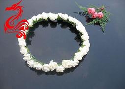 花嫁婚禮新娘度假盤髮造型髮飾永生花花瓣u型夾髮插白色粉色 歷史價格詳細信息