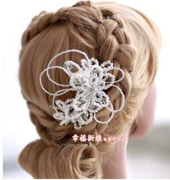 頭飾新娘頭紗白色手工串珠頭珍珠結婚禮簡約時尚 歷史價格詳細信息