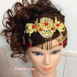 復古金底紅鑽 立體展翅孔雀 鳳凰 鳳冠紅珠流蘇髮插 古裝紅旗袍頭飾額飾頭花 cosplay頭飾 歌仔戲頭飾 歷史價格詳細信息