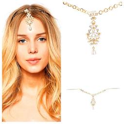 免運 額頭項鍊 民族風異域風情流蘇額飾女復古拍照古風眉心墜額頭鏈波西米亞頭飾 歷史價格詳細信息