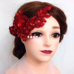 紅色頭飾新年絲絨發飾~過年發箍寬版復古褶皺大腸圈夾結發夾 歷史價格詳細信息