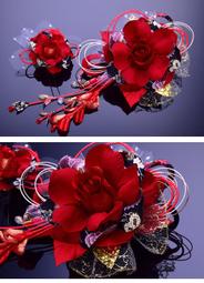 髪飾り 髪かざり 花10輪飾り 只剩藍綠色 歷史價格詳細信息