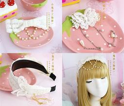 獨家 LOLITA流蘇仙氣女僕髮帶白  歐美復古蕾絲新娘頭髮箍婚紗攝影皇冠配飾外貿小飾品直銷Gothic 情人節軟妹 歷史價格詳細信息