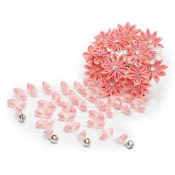 髪飾り 浴衣 夏祭り 花火大会 成人式 振袖 袴 豪華3点套組 花 黄色 白 歷史價格詳細信息