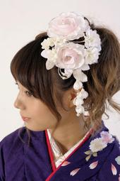 髪飾り２点セット 和装 浴衣 振袖 【ポムフリンジマムとくすみダリア和飾り】6款 歷史價格詳細信息