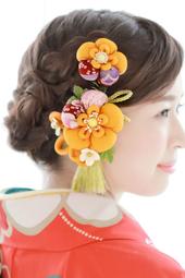 髪飾り２点セット 和装 浴衣 振袖 【ポムフリンジマムとくすみダリア和飾り】6款 歷史價格詳細信息