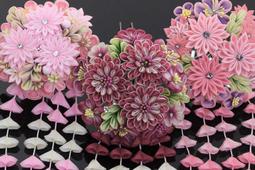 髪飾り　和装　3点套組 花 振袖 袴 成人式  浴衣 夏祭り 細工 歷史價格詳細信息