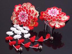 髪飾り２点セット 和装 浴衣 振袖 【ポムフリンジマムとくすみダリア和飾り】6款 歷史價格詳細信息