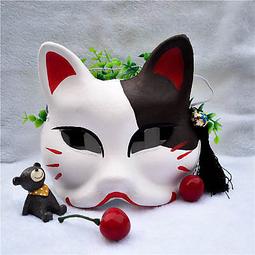 現貨在台 貓熊繽雰 花斑貓乳牛紋可愛面具黑紅歌德LOLITA彩繪狐狸半臉面具神秘男女臉譜漢服舞會拍攝狐妖貓面具古風中國風 價格比較,價格查詢,歷史價格詳細信息