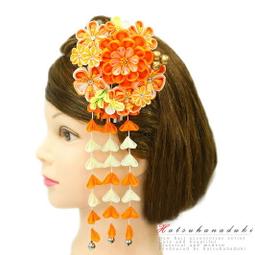 髪飾り 成人式 卒業式【日本製】 振袖 袴 はかま 髪留め 赤 レッド 花 フラワー つまみ細工 簪 歷史價格詳細信息