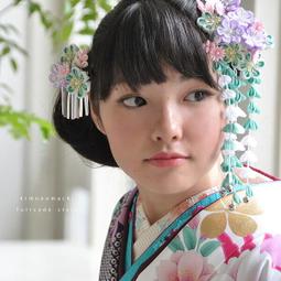 髪飾り２点セット 和装 浴衣 振袖 【ポムフリンジマムとくすみダリア和飾り】6款 歷史價格詳細信息