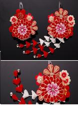 髪飾り２点セット 和装 浴衣 振袖 【ポムフリンジマムとくすみダリア和飾り】6款 歷史價格詳細信息