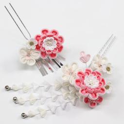 髪飾り 成人式 つまみ細工 振袖 前撮り 袴 花 菊 黄色 橙色 白 歷史價格詳細信息