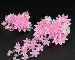 髪飾り つまみ細工 七五三 3点セット 飾り大 飾り小 鈴付き藤下がり 歷史價格詳細信息