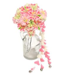 振袖用り髪飾り単品 つまみ細工 かんざし   花 歷史價格詳細信息