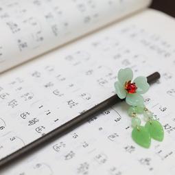 宮廷風黑檀木髮簪古風漢服花朵髮釵復古流蘇步搖簪子古裝盤髮飾品 歷史價格詳細信息