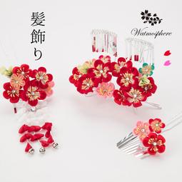 【 髪飾り 3点セット】つまみ細工 753 パッチンどめ ちりめん 東京都伝統工芸マーク【成人式 歷史價格詳細信息