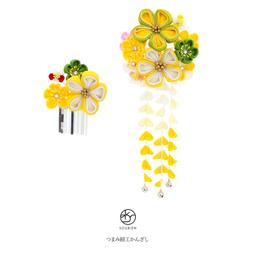 髪飾り 成人式 つまみ細工 振袖 前撮り 袴 花 菊 黄色 橙色 白 歷史價格詳細信息