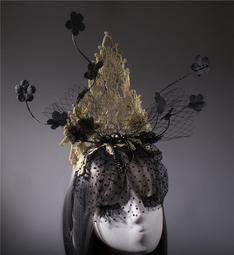 舞臺夸張模特走秀彩妝攝影配飾拼色發飾成人演出頭飾內衣秀頭花 歷史價格詳細信息