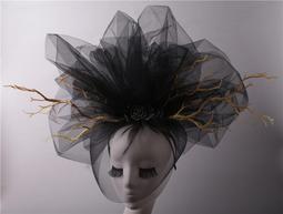 舞臺夸張模特走秀彩妝攝影配飾拼色發飾成人演出頭飾內衣秀頭花 歷史價格詳細信息