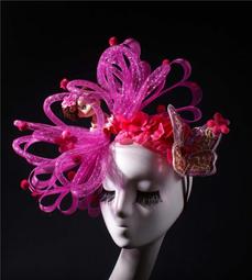 舞臺夸張模特走秀彩妝攝影配飾拼色發飾成人演出頭飾內衣秀頭花 歷史價格詳細信息