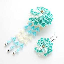 髪飾り 成人式 つまみ細工 振袖 前撮り 袴 花 菊 黄色 橙色 白 歷史價格詳細信息