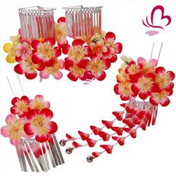 髪飾り 成人式 つまみ細工 振袖 前撮り 袴 花 菊 黄色 橙色 白 歷史價格詳細信息