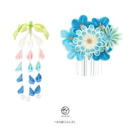 髪飾り２点セット 和装 浴衣 振袖 【ポムフリンジマムとくすみダリア和飾り】6款 歷史價格詳細信息