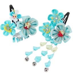 髪飾り２点セット 和装 浴衣 振袖 【ポムフリンジマムとくすみダリア和飾り】6款 歷史價格詳細信息