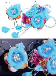 髪飾り２点セット 和装 浴衣 振袖 【ポムフリンジマムとくすみダリア和飾り】6款 歷史價格詳細信息