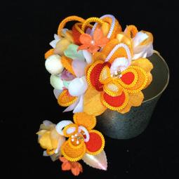 つまみ細工 髪飾り 成人式 振袖】 ピンク 桃色 正絹 歷史價格詳細信息