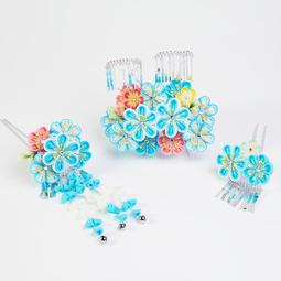 つまみ細工かんざし3点セット】/髪飾り/勝山/かんざし 歷史價格詳細信息