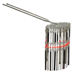 髪飾り 「鈴付き・つまみ細工のパッチン留め（2点セット）（赤） 歷史價格詳細信息