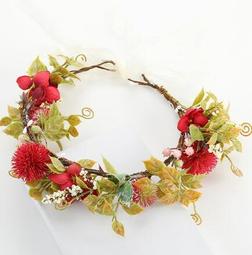 韓系 新娘伴娘手工花環花圈 新秘最愛 浪漫甜美風仿真花花圈飾品 海邊度假 外拍寫真【E-664】韓式絹紗頭飾髮箍森系滿天 歷史價格詳細信息