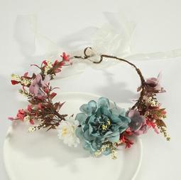 新娘頭飾伴娘花童頭飾發飾海邊度假花環玫瑰花 發箍【E-668】現貨 韓式花朵頭飾 節日旅遊景區 PE花環頭飾 熱賣 仿真 歷史價格詳細信息