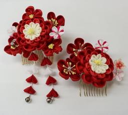 つまみ細工  勝山3点 梅  髪飾り かんざし 簪 歷史價格詳細信息