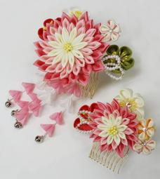 つまみ細工  勝山3点 梅  髪飾り かんざし 簪 歷史價格詳細信息