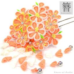 髪飾り つまみ細工 七五三 3点セット 飾り大 飾り小 鈴付き藤下がり 歷史價格詳細信息