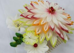 振袖用り髪飾り単品 つまみ細工 かんざし   花 歷史價格詳細信息