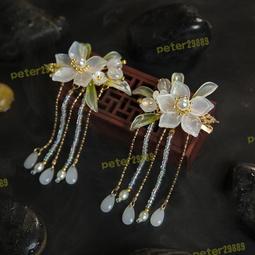 新款琉璃花朵眉心墜頭飾秀禾宮廷大氣古裝流蘇鳳冠中式古裝髮飾品 歷史價格詳細信息