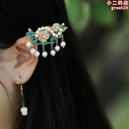 耳邊鐺80奶油色仿巴洛克珍珠耳環誇張不規則耳針氣質高級感耳飾女 歷史價格詳細信息