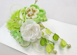 髪飾り つまみ細工 七五三 3点セット 飾り大 飾り小 鈴付き藤下がり 歷史價格詳細信息